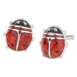 Traveller Earrings - Ladybird Marieta - Children - Sterling Silver - 545226

