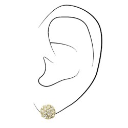 Traveller Clip Oorbellen - Verguld - Kristallen - 8 mm - 157420