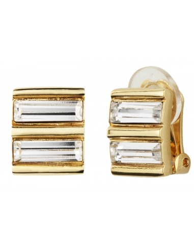 Traveller - Clip Earring - Preciosa Crystals - 22ct gold plated - 157433
