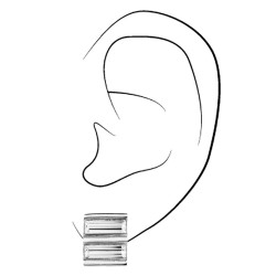 Traveller Clip Oorbellen - Zilverkleurig - Swarovski Kristallen - Geplatineerd - 12x10 mm - 157434