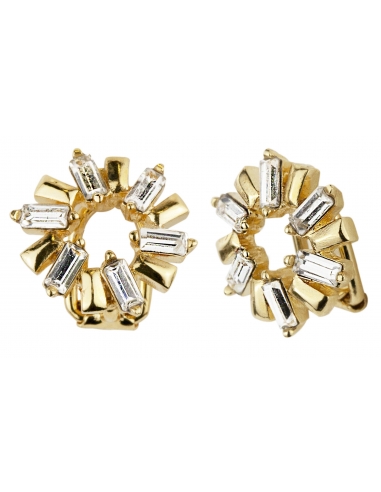 Traveller - Clip Earring - Preciosa Crystals - 22ct gold plated - 157442
