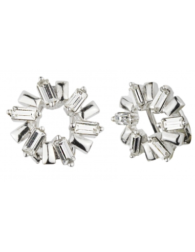Traveller Clip earrings - Preciosa crystals - Platinum plated - 157443