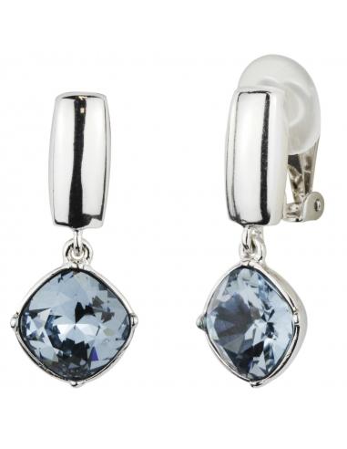 Traveller - Drop Clip Earring - Preciosa Crystal - Platinum Plated - 157451