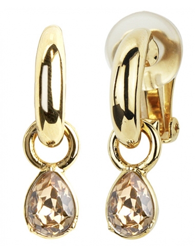 Traveller Clip earrings - Preciosa crystals - Gold plated - 157457