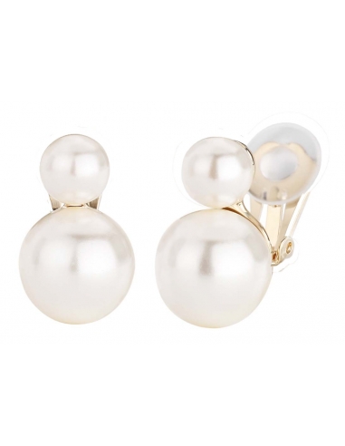 Traveller Clip Earrings with 6/10mm Mallorca pearls 22ct Gold plated - 113117