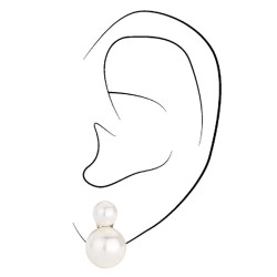 Traveller Clip Oorbellen - Parels - 6/10 mm - Crème - Goudkleurig - 113117