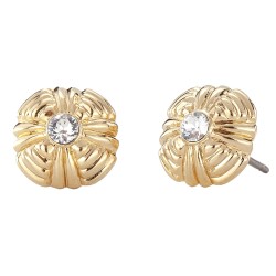 Traveller Stud Earrings Crystals from Preciosa 22 Carat Gold-Plated – 157357