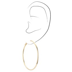 Osira Hoop Earrings - 22 Carat Gold-Plated - 40 mm