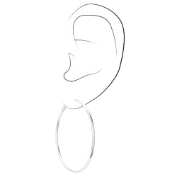 Osira Hoop Earrings - Platinum-Plated - 40 mm - 157129/L