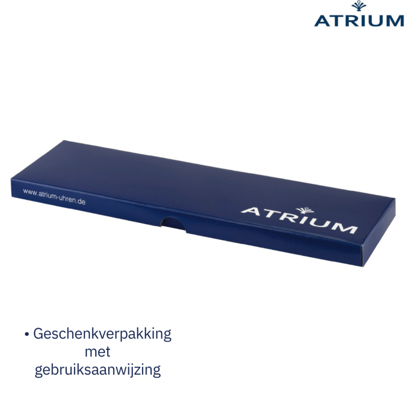 ATRIUM Horloge - Dames - Analoog - Goudkleurig - Leer Zwart - Duidelijk - 27 mm - A37-20