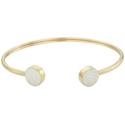 Traveller Bangle - Bracelet - Stainless steel - Gold Plated - Glitter