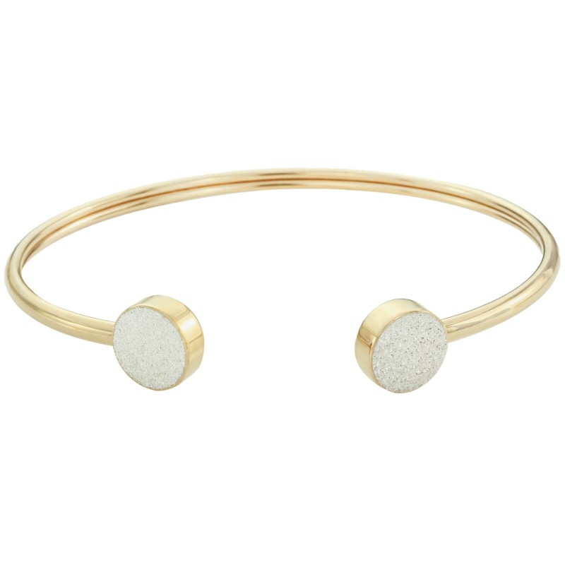 Traveller Armband Dames - Bangle - Edelstaal - Goudkleurig - Glitters - 181049