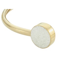 Traveller Bangle - Bracelet - Stainless steel - Gold Plated - Glitter - 181049