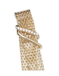 Grossé Drop Earrings - Swing - Gold plated - Crystals - 91x12 mm