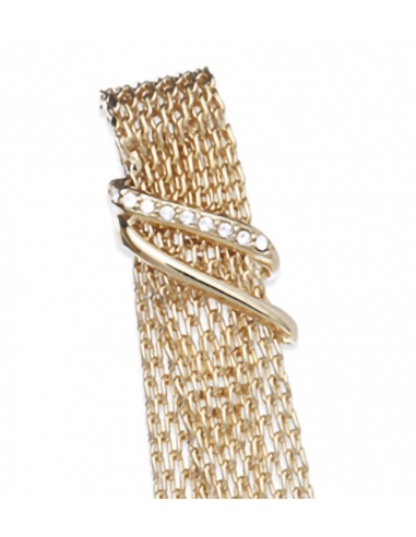 Grossé Drop Earrings - Swing - Gold plated - Crystals - 91x12 mm