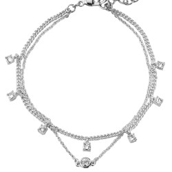 Traveller Armband Dames - Zilverkleurig - 18+3cm - Preciosa kristallen - 157371