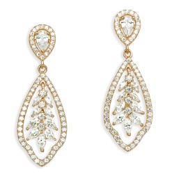 Grossé La Belle - Drop earringss - Silver 925 - Gold plated - C.Z.
