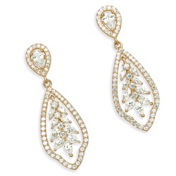 Grossé La Belle - Drop earringss - Silver 925 - Gold plated - C.Z. - GS60310