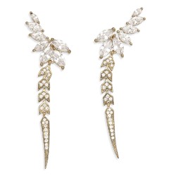 Grossé La Belle - Oorhangers - Zilver 925 - Verguld - Zirkonia