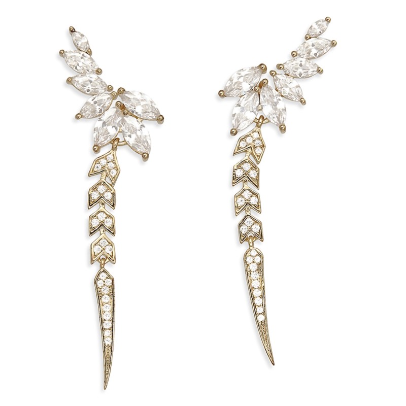 Grossé La Belle - Oorhangers - Zilver 925 - Verguld - Zirkonia - GS60312