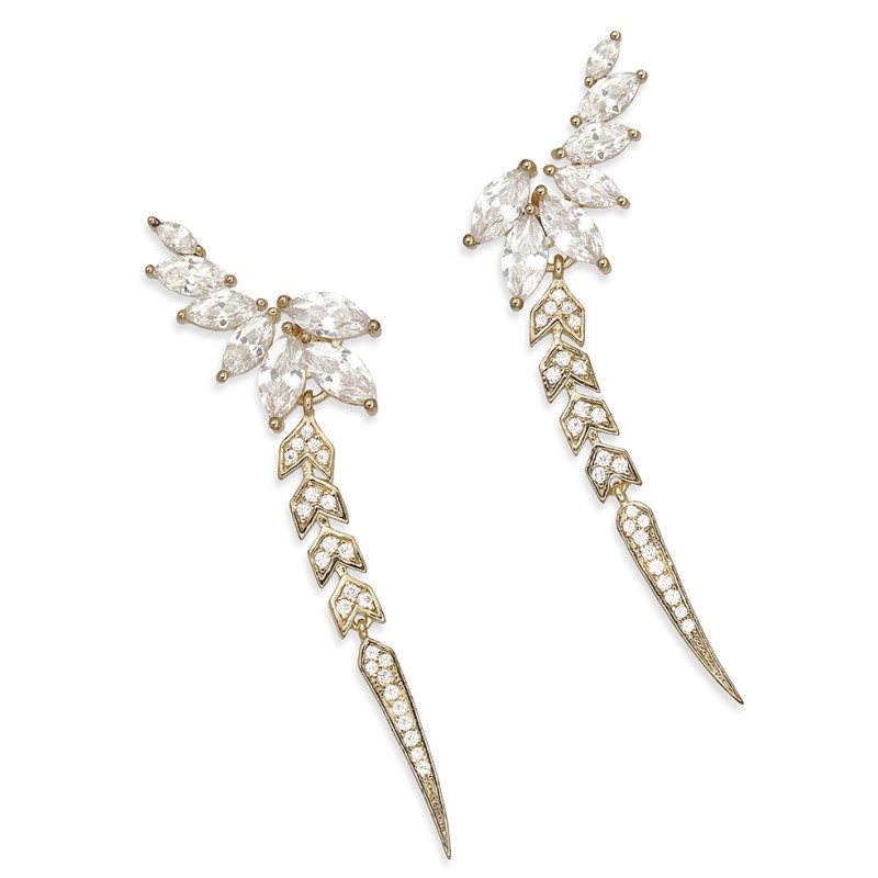 Grossé La Belle - Oorhangers - Zilver 925 - Verguld - Zirkonia