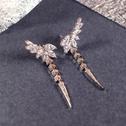 Grossé La Belle - Ohrstecker - Silber 925 - Vergoldet - Zirkonia - 52x18 mm