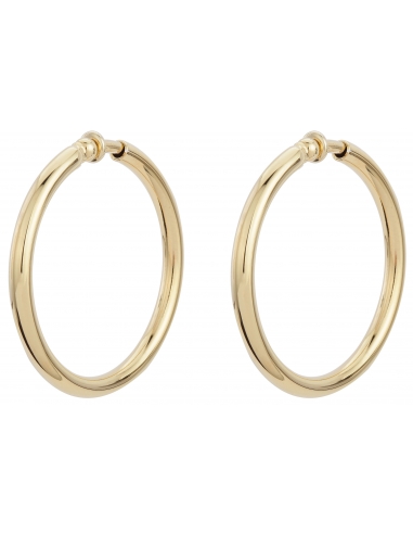Traveller clip earrings - 50mm hoops - 22ct goldplated - 157500