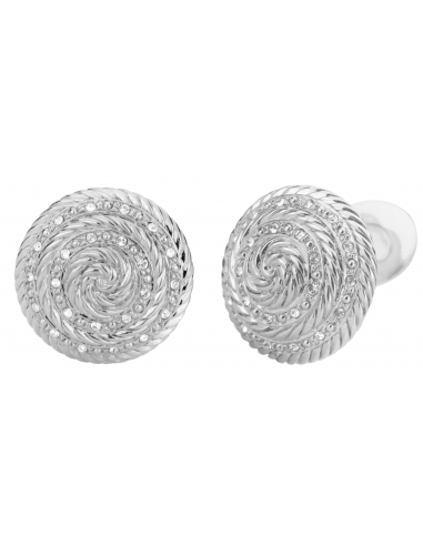 Traveller Clip earrings - platinum plated - crystals - 157165