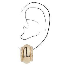 Traveller Clip-On Earrings - Gold Plated - Crystals - 22x14 mm