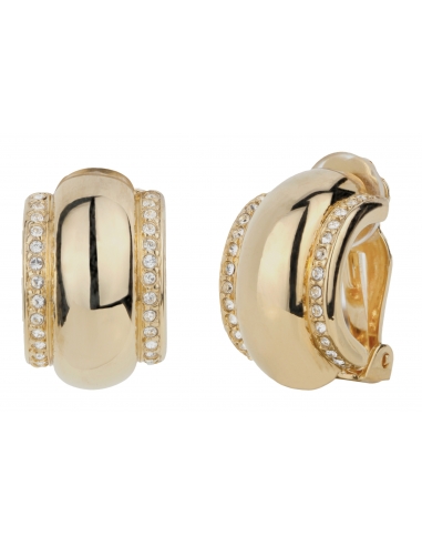 Traveller Clip-On Earrings - Crystals - 22 Carat Gold-Plated - 155017