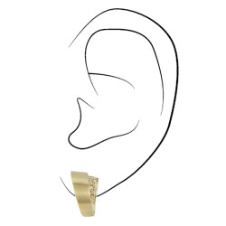 Traveller Clip-on Earrings - Gold coloured - Preciosa Crystals - Matt - Vergoldet - 14x8 mm