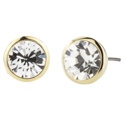 Traveller Earrings - Gold Plated - Crystal - 10mm