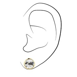 Traveller Oorstekers - Verguld - Kristal - 10mm - 157490