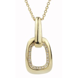 Traveller Dames Ketting - 70 cm - Goudkleurig - Kristallen - 157492