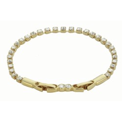 Traveller Armband Dames - Tennisarmband - Goudkleurig - Kristallen - 157498