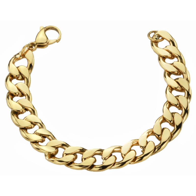 Traveller Armband Dames - Edelstaal - Goudkleurig - 19 cm - 181102