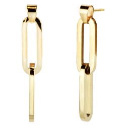 Traveller Oorhangers - Goudkleurig - Edelstaal - Verguld - Schakels - 38x7mm