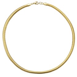 Traveller Collier - Schlangenhalskette - Edelstahl - vergoldet - 44 cm