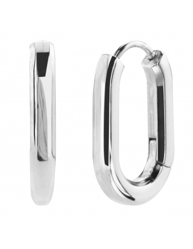 Traveller Hoop Earrings - Stainless Steel - Silver-coloured - 14 mm - 181132