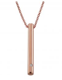 Traveller Necklace with Urn Pendant - Ash Pendant -45mm - Rosé Gold Plated -...