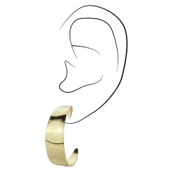 Traveller Hoop Earrings - Stainless Steel - Gold Plated - 30 mm