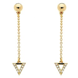 Traveller Oorclips - Hangend - Kristallen - Goudkleurig - 157464