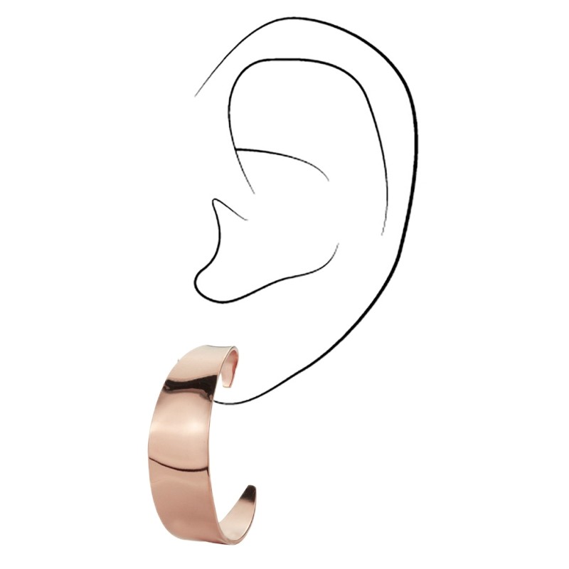 Traveller Hoop Earrings - Stainless Steel - Rosé Gold Plated - 30 mm