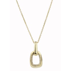 Traveller Dames Ketting - 70 cm - Goudkleurig - Kristallen - 157492