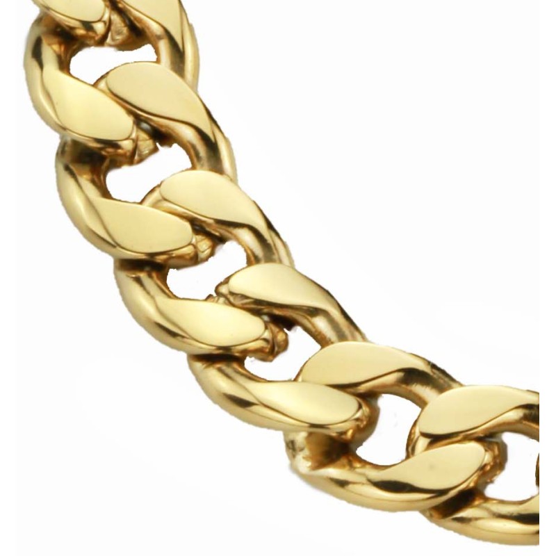 Traveller Bracelet - Stainless Steel - Gold Plated - 19 cm