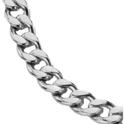 Traveller Necklace - Stainless Steel - Silver Coloured - Lnks - 11 mm - 45 cm long