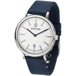 JACQUES FAREL Hayfield - Sustainable Watch - Vegan - Recycled Steel - Blue - 38mm