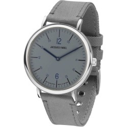 JACQUES FAREL Hayfield - Sustainable Watch - Vegan - Recycled Steel - Grey - 38mm
