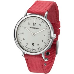JACQUES FAREL Hayfield - Sustainable Watch - Vegan - Recycled Steel - Red - Ø 38mm - ORS 8787