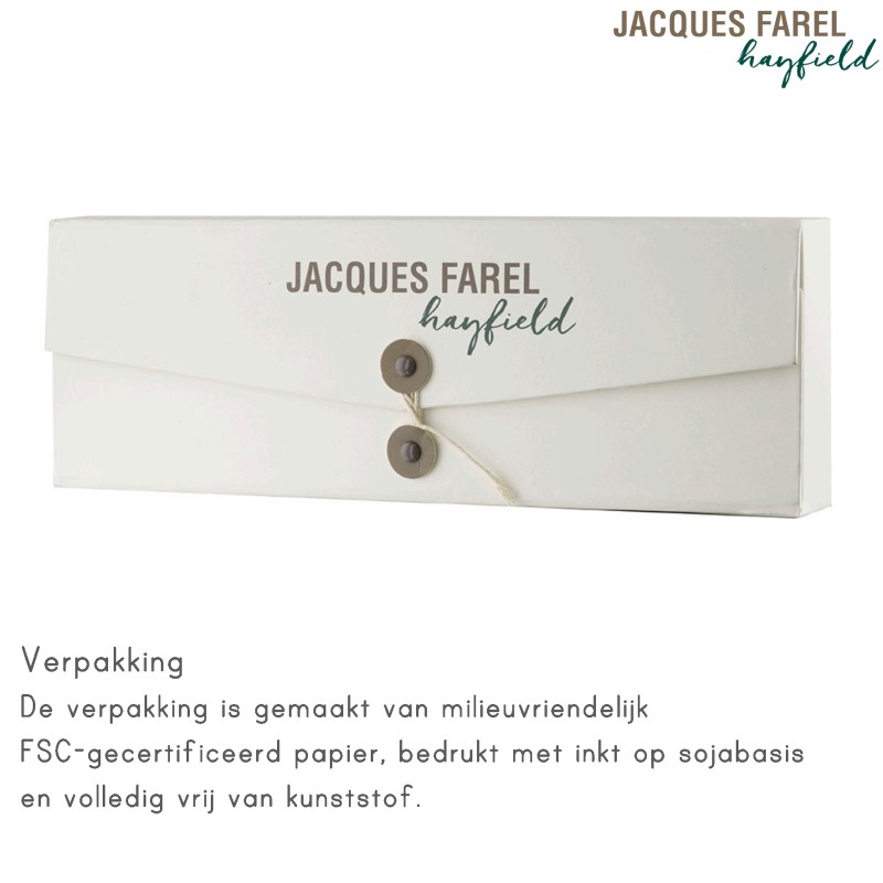 JACQUES FAREL hayfield - Duurzaam dameshorloge - Gerecycled staal - Vegan - Steengrijs - ORS 6644
